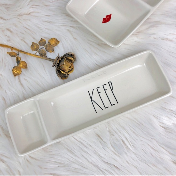 Rae Dunn "KEEP" Trinket Desk Office Tray NEW - Picture 5 of 5